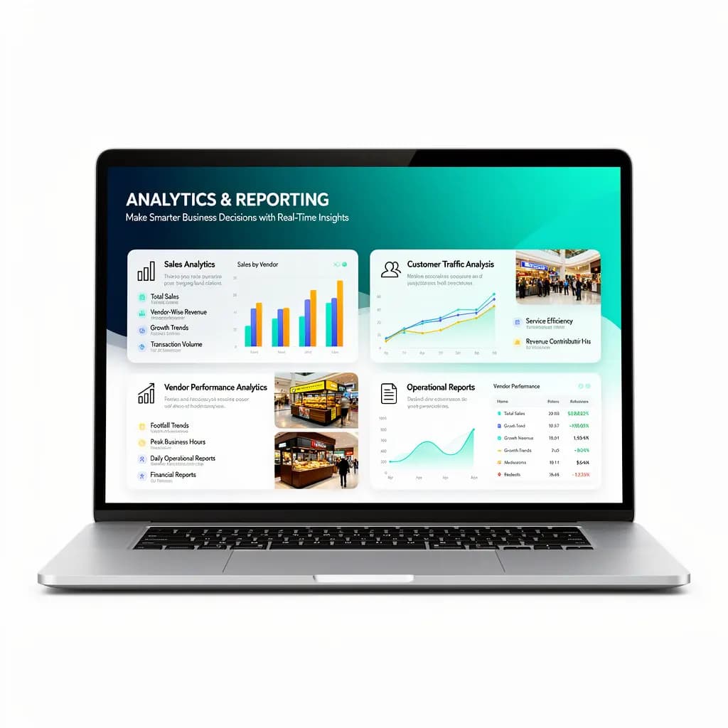 Zilicius food court analytics and reporting dashboard