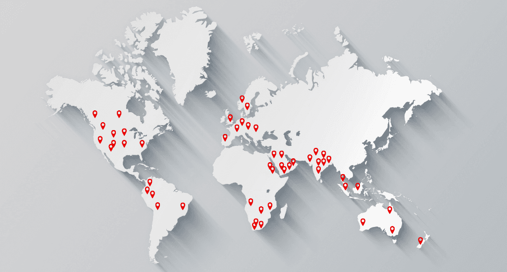 Global IT Hubs Map