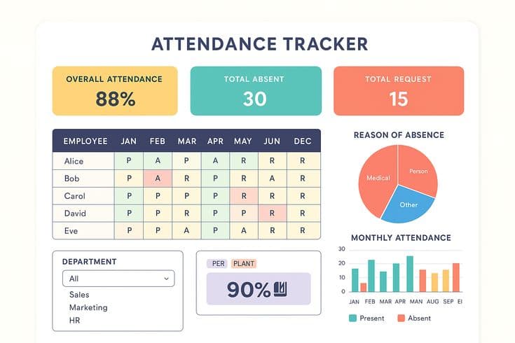Restaurant Staff Attendance Reports
