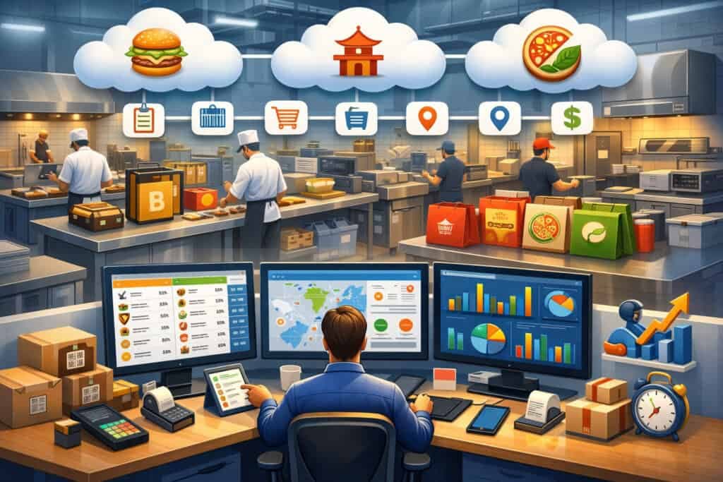 Cloud Kitchen Management Software Dashboard Reducing Operational Profit Losses