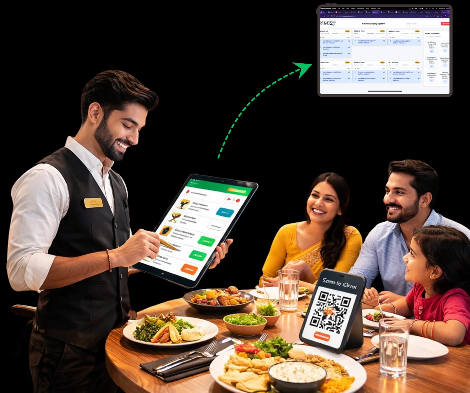 Zilicius Restaurant Captain Ordering App Software Interface Dashboard